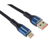 Kabel USB-C - USB 2.0 M/M, 5A, bavlněný oplet 2 m