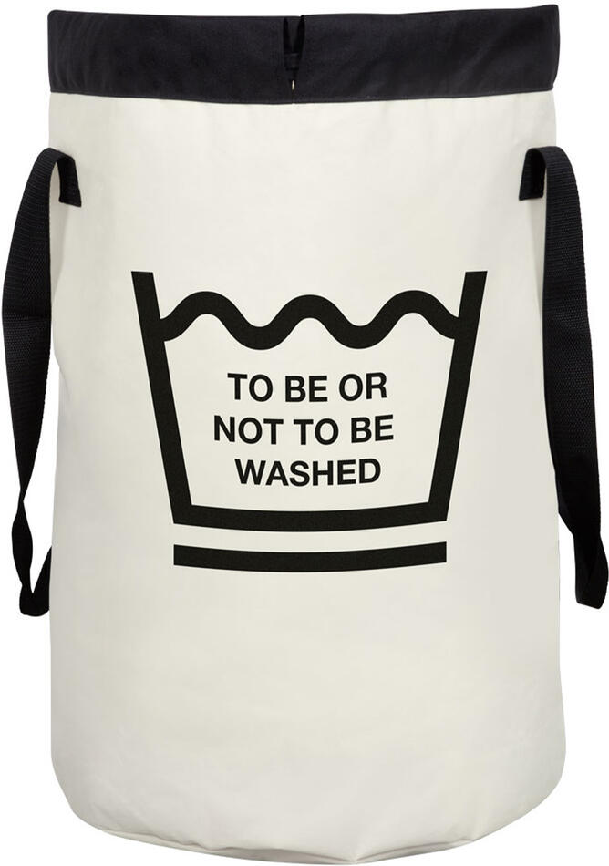Spirella koš na prádlo FUNWASH, bílo-černý, polyester, 75 L