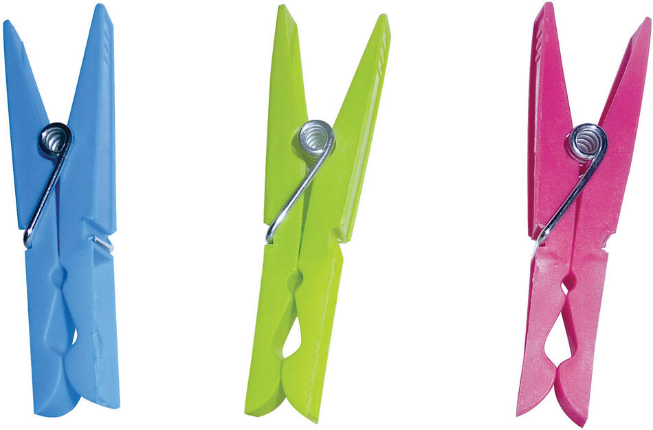 MSV barevné kolíčky na prádlo, 24 ks, plast, 7 cm