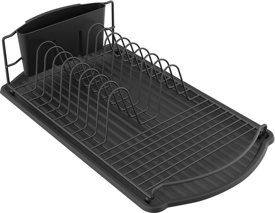 MSV odkapávač na nádobí DISH, černý, ocel, 47,5 x 26,5 x 11 cm