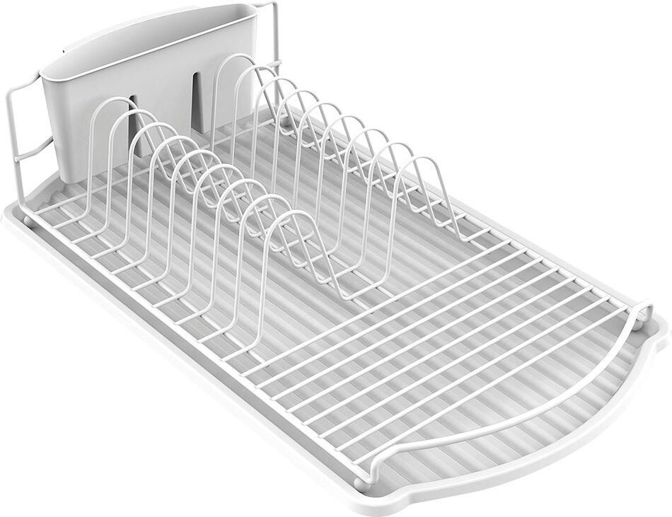 MSV odkapávač na nádobí DISH, bílý, ocel, 47,5 x 26,5 x 11 cm
