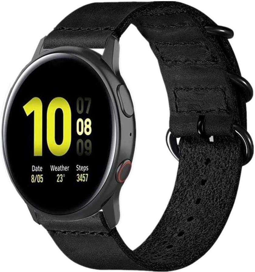 Lenuo elegantní kožený strap 20 mm (černá)
