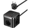 Nabíjecí stanice Baseus PowerCombo Cube 30W 3xzásuvka, 2xUSB, 2xUSB-C černá