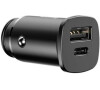 Nabíječka do auta Baseus 30W 1x USB,1x USB-C černá
