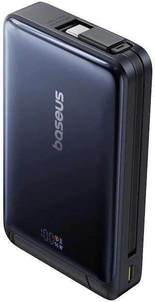 Powerbanka Baseus Nomos Qi2 10000mAh s kabelem USB-C, černá