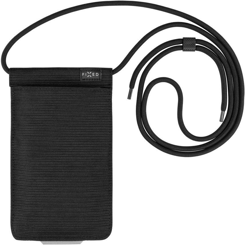 Taštička přes rameno s kapsou FIXED Camino Sling pro mobilní telefony do 7", černá