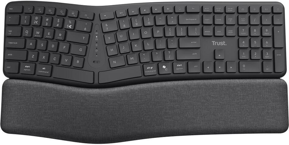 PC klávesnice Trust Keyra Ergonomic Wireless US