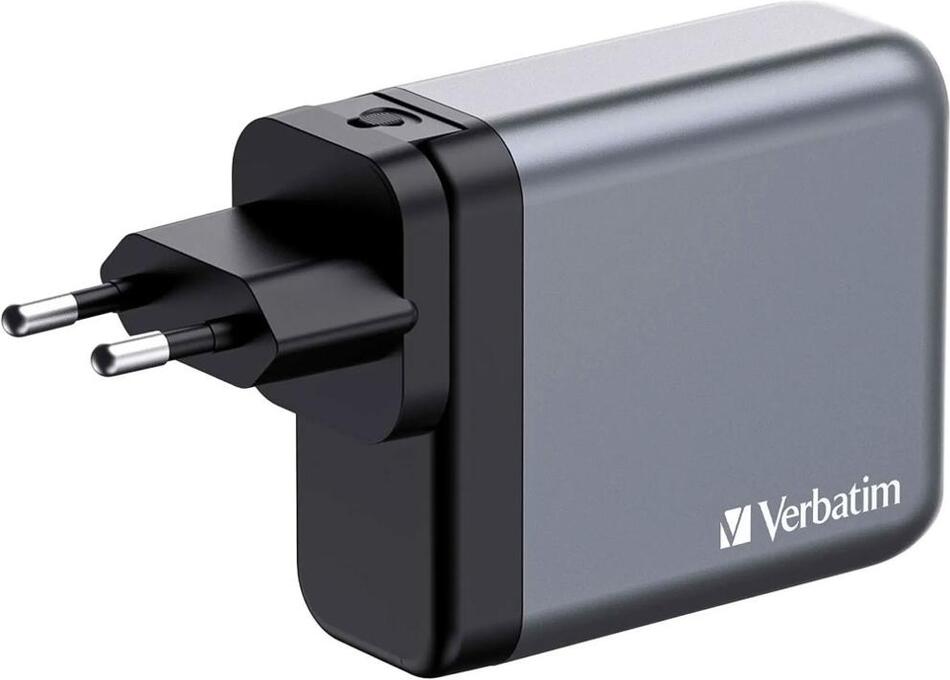 Cestovní adaptér Verbatim GaN 2xUSB-C 140W/20W/USB-A 3.0