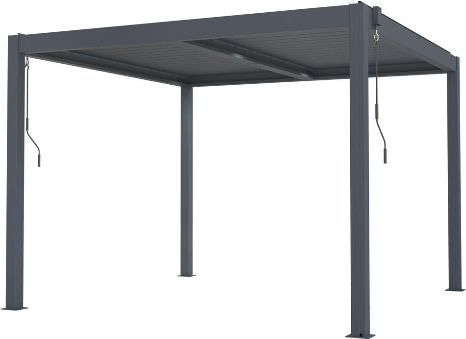 Bioklimatická pergola G21 Austin 3x3 m, antracitová hliníková