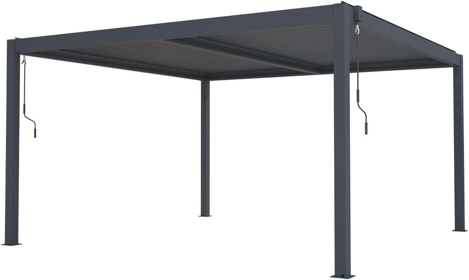 Bioklimatická pergola G21 Austin 4x4 m, antracitová hliníková