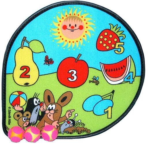 Teddies Terč Krtek + míček 3ks suchý zip 30x30cm v sáčku