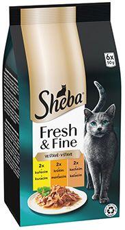 Sheba kapsa Fresh&Fine mix kuře,krůta,kachna 6x50g