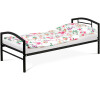 Jednolůžková postel 94x207cm, kov, černá, BED-1900 BK Autronic