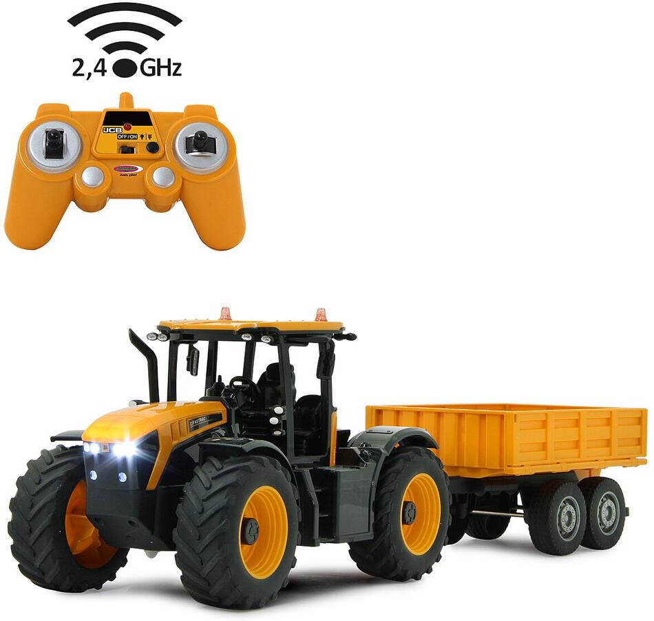 Jamara Traktor JCB Fastrac se sklápěcím přívěsem 1:24 2,4GHz