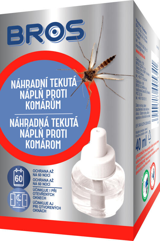 Bros Elektrický odpařovač proti komárům náhradní náplň, 40 ml