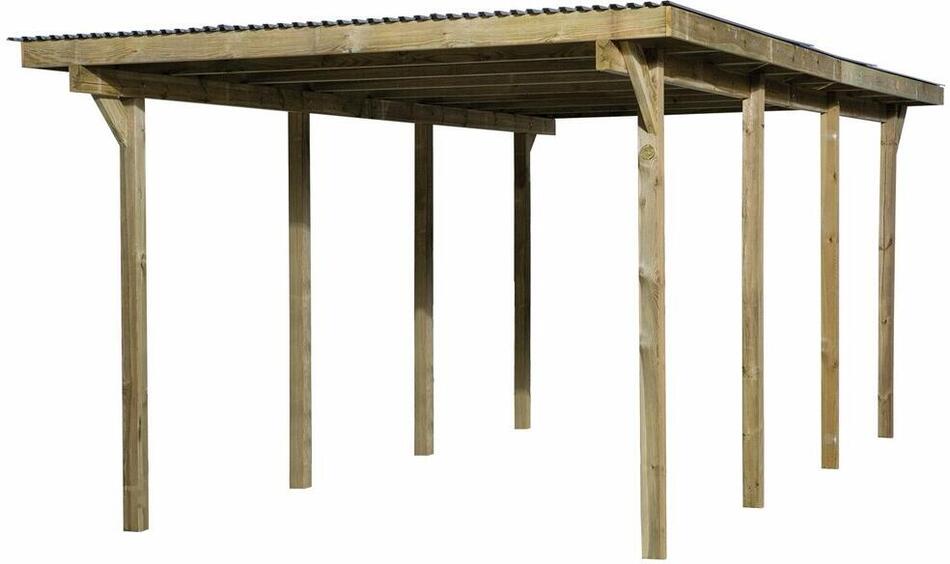 Dřevěný přístřešek na auto 606 (3x6 m) WEKA