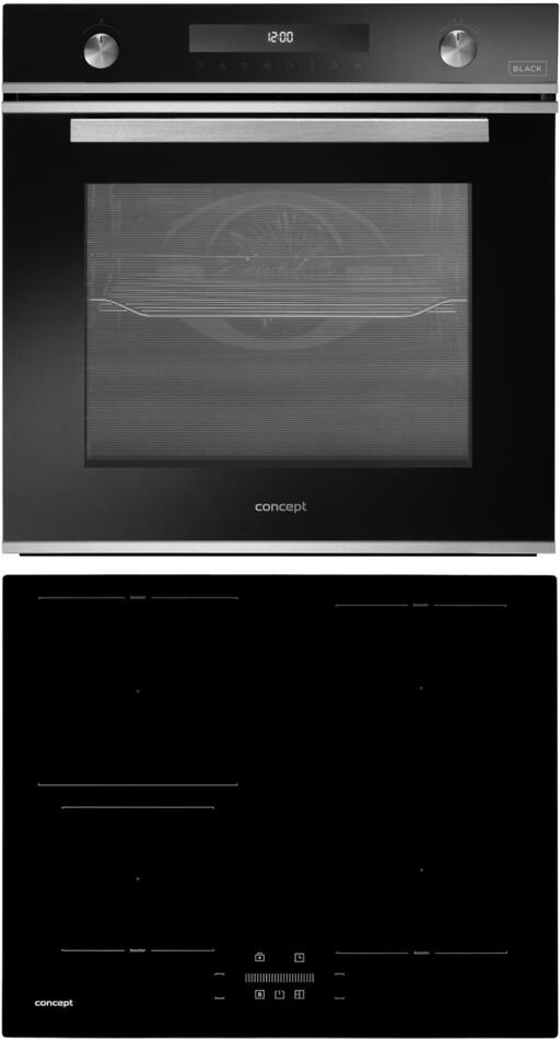 SET Trouba Concept ETV8260bc BLACK + Indukční deska Concept IDV5160