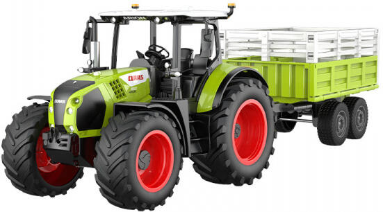 Traktor CLAAS na dálkové ovládání s přívěsem