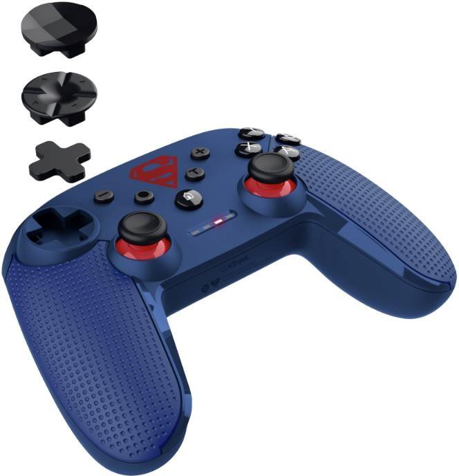 TRUST Gamepad GXT 542SM Muta Superman, pro Nintendo Switch, Bluetooth, modrá (25744)