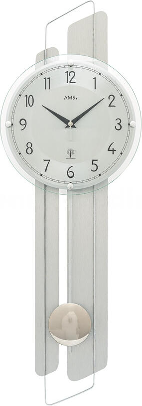 Designové nástěnné hodiny 5330 řízené rádiovým signálem AMS 66cm