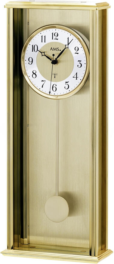 Kyvadlové nástěnné hodiny 5281 AMS řízené rádiovým signálem 51cm