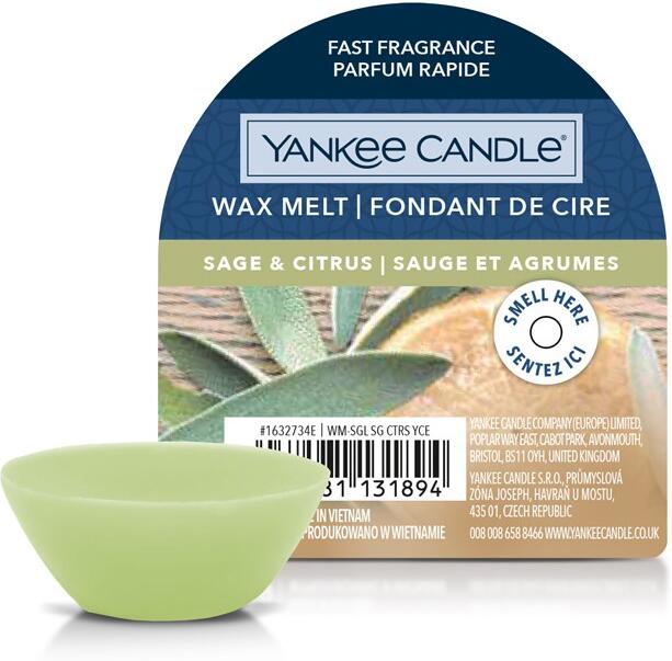 YANKEE CANDLE SAGE & CITRUS VONNÝ VOSK DO AROMALAMPY NOVÝ