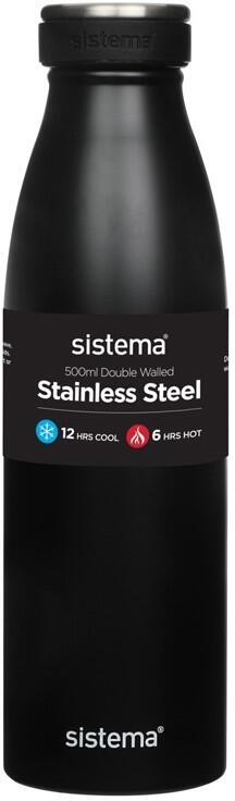 Sistema Nerezová termoska Hydrate Stainless Steel 500 ml, černá