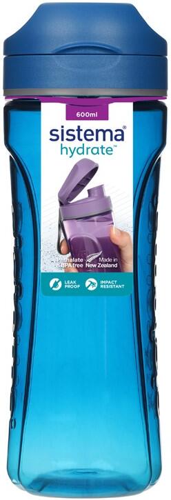 Sistema Tritanová láhev s poutkem Hydrate Swift Flip Top 600 ml, modrá