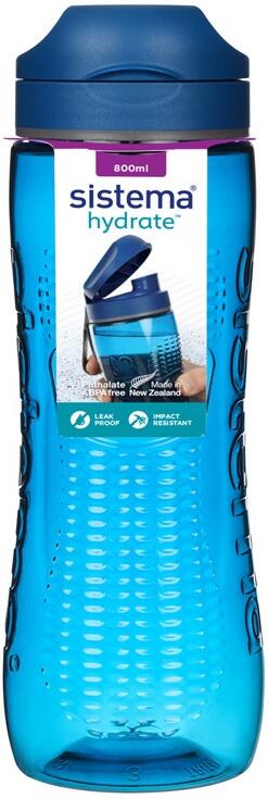Sistema Láhev s poutkem Hydrate Active Flip Top 800 ml, modrá