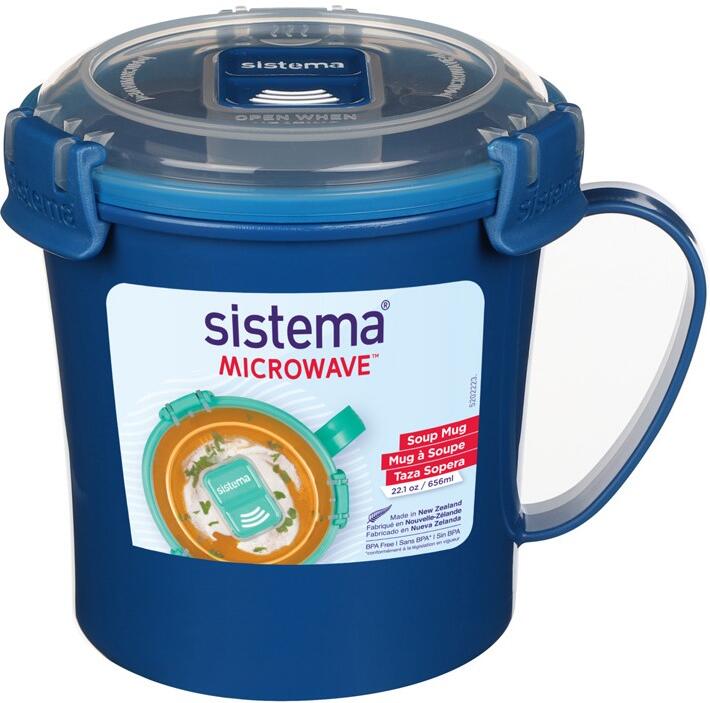 Sistema Hrnek na polévku Microwave Soup Mug 656 ml, modrá