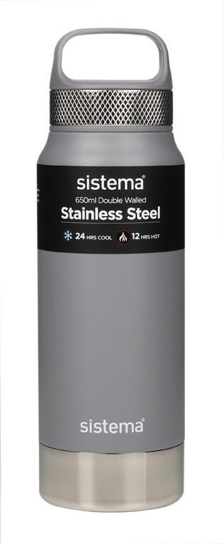 Sistema Nerezová termoska Hydrate Stainless Steel 650 ml, šedá