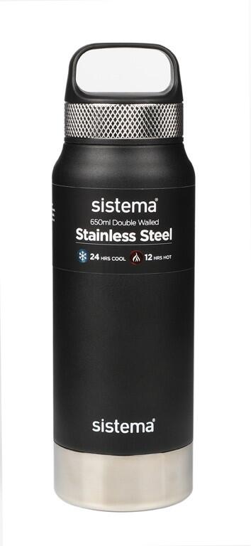 Sistema Nerezová termoska Hydrate Stainless Steel 650 ml, černá