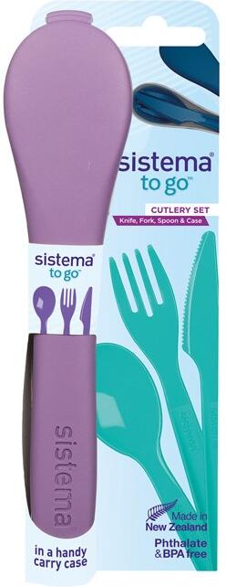 Sistema Příbor To Go Cutlery Set, fialová