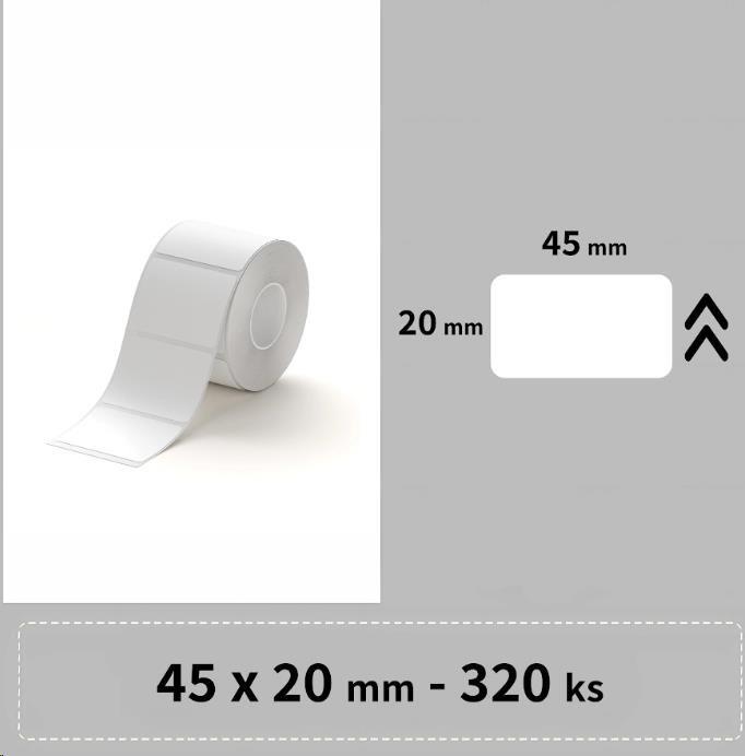 Niimbot štítky R 45x20mm 320ks Bílé pro B21, B21S, B3, B1S (A2A18918901)