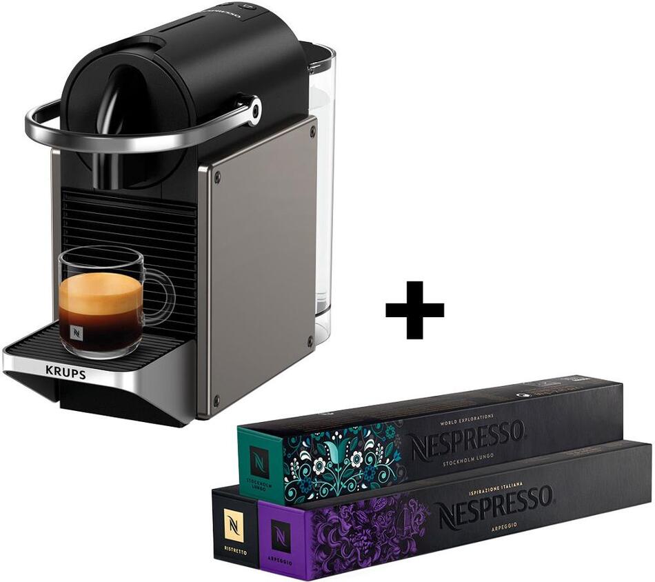 Kávovar na kapsle Krups XN306T10P Nespresso Pixie