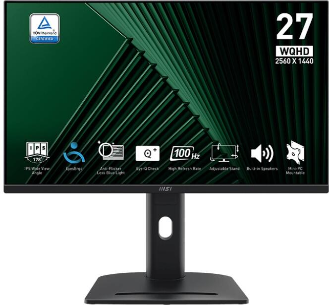 MSI Pro / MP275QPG / 27" / IPS / QHD / 100Hz / 1ms / Black / 2R (PRO MP275QPG)