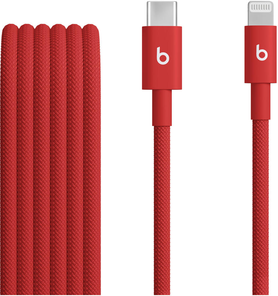 Apple beats USB-C/Lightning Woven Cable (1.5m)-Rapid Red (MFEH4EE/A)