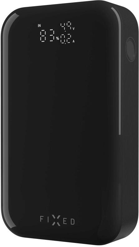 Powerbanka FIXED Zen 10 Pro s LCD displejem a výstupem 30W, 10 000 mAh, černá