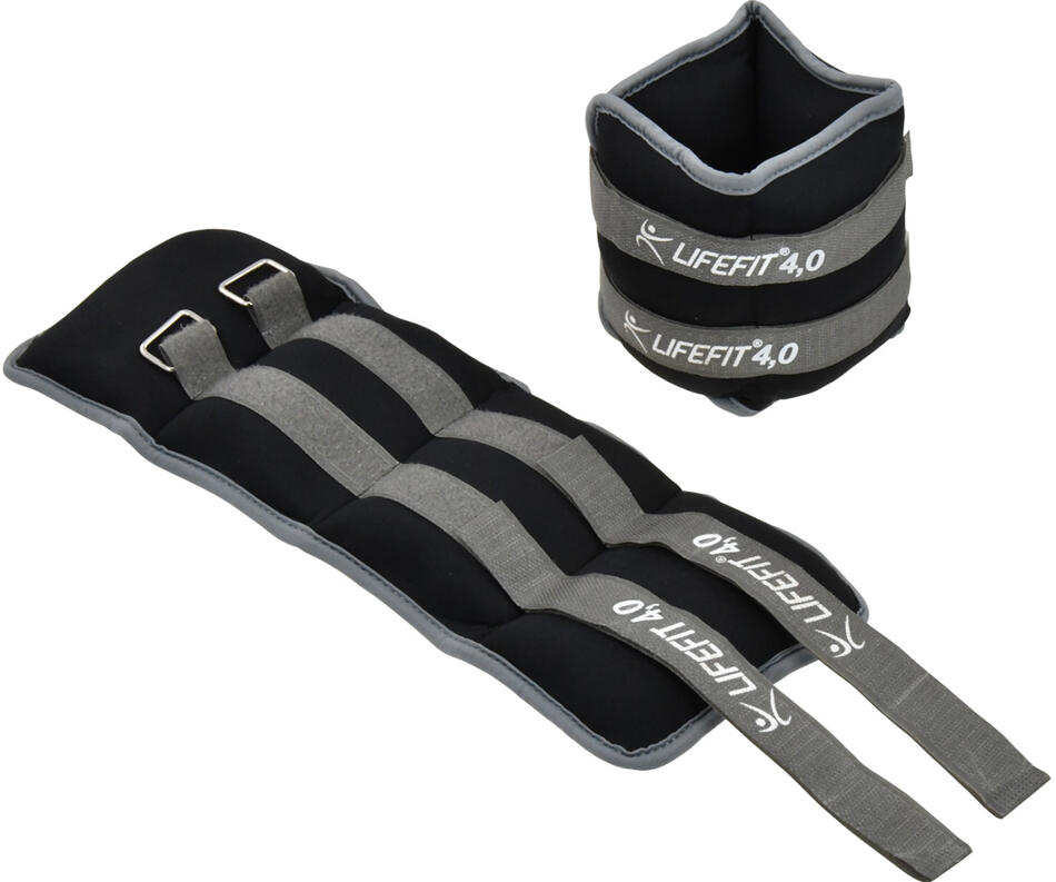 Neoprenová zátěž LIFEFIT® kotník/zápěstí S2 2x4,0kg RULYT, černá