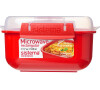 Sistema Box na ohřev jídla Microwave rectangular 525 ml, červená