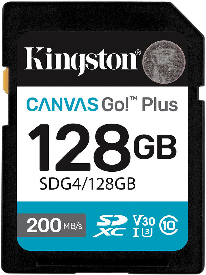 Kingston Canvas Go Plus / SDXC / 128GB / UHS-I U3 / Class 10 (SDG4/128GB)