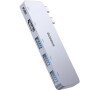 Dokovací stanice 5v1 Baseus Ultra Joy 100W 1xUSB-C, 3xUSB, 1xHDMI šedá