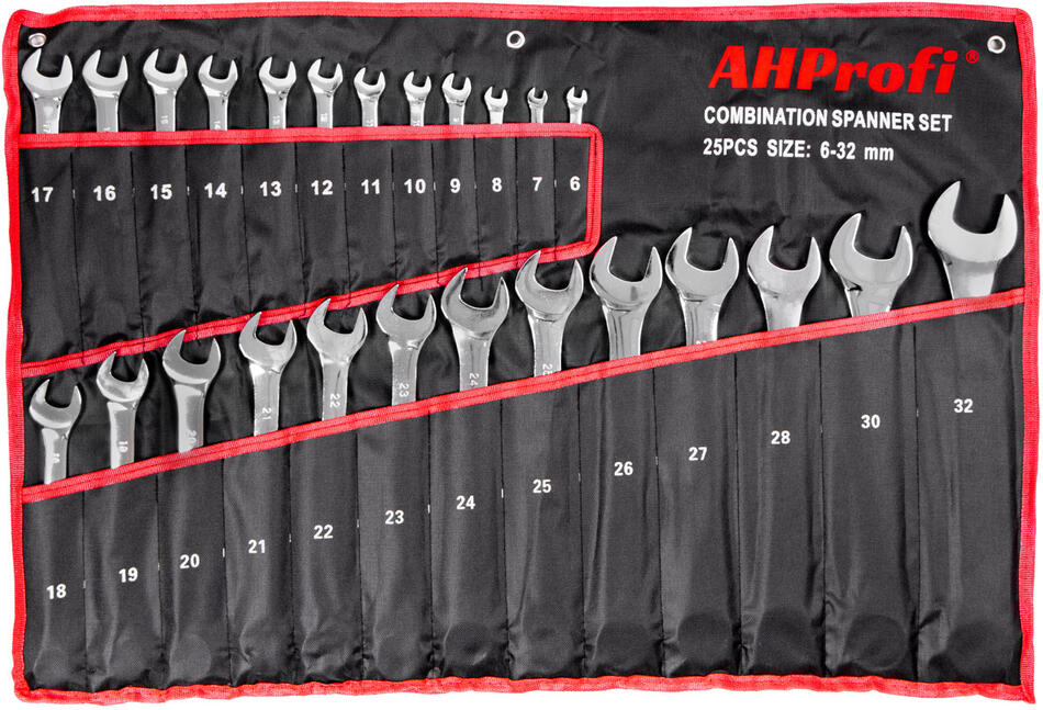 Sada očkoplochých klíčů 6 - 32 mm, 25 ks - AH1196 AHProfi