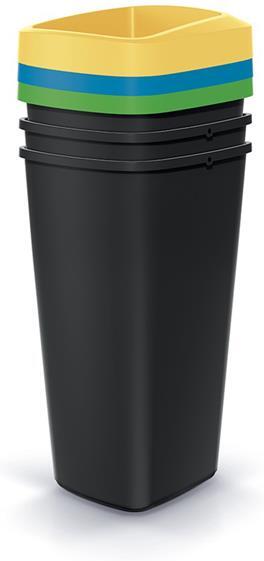 Koš odpadkový COMPACTA Q DROP SET černý 3x25l KEDEN