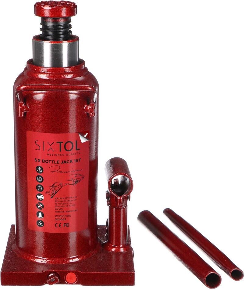 Hydraulický zvedák panenka SX BOTTLE JACK PREMIUM 16T - BEZ KRABICE SIXTOL