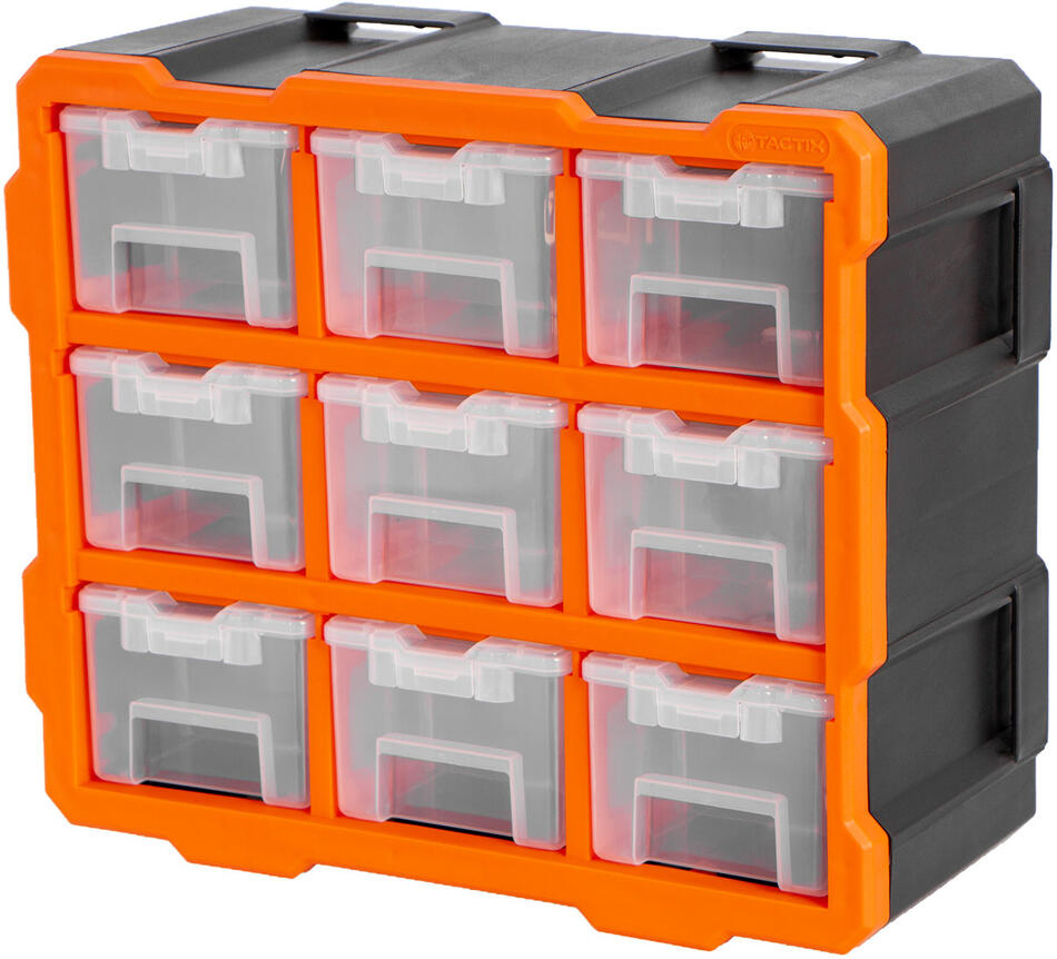 Plastový organizér, 9 uzavíratelných boxů - TC320674 Tactix