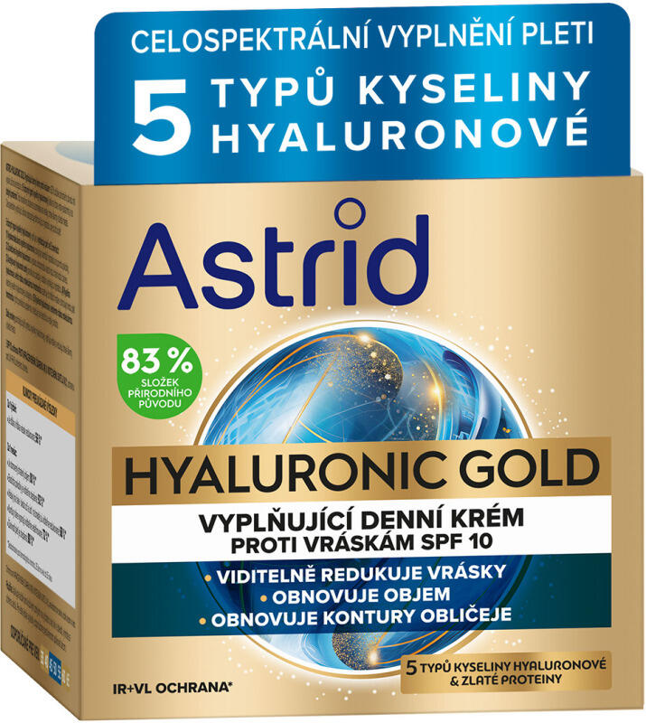 Astrid Hyaluronic Gold denní pleťový krém 50 ml