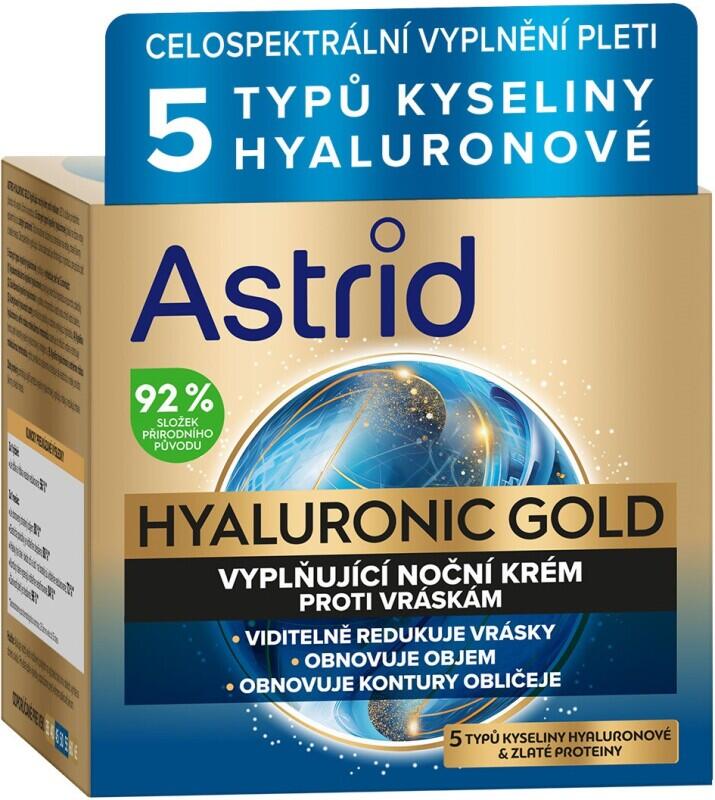 Astrid Hyaluronic Gold noční pleťový krém 50 ml