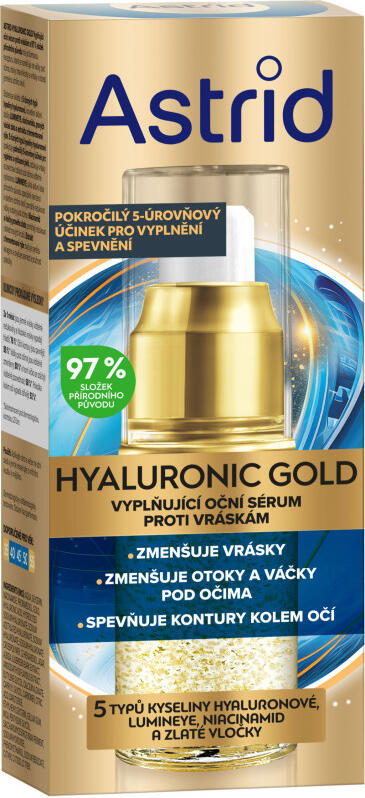 Astrid Hyaluronic Gold oční sérum, 15 ml