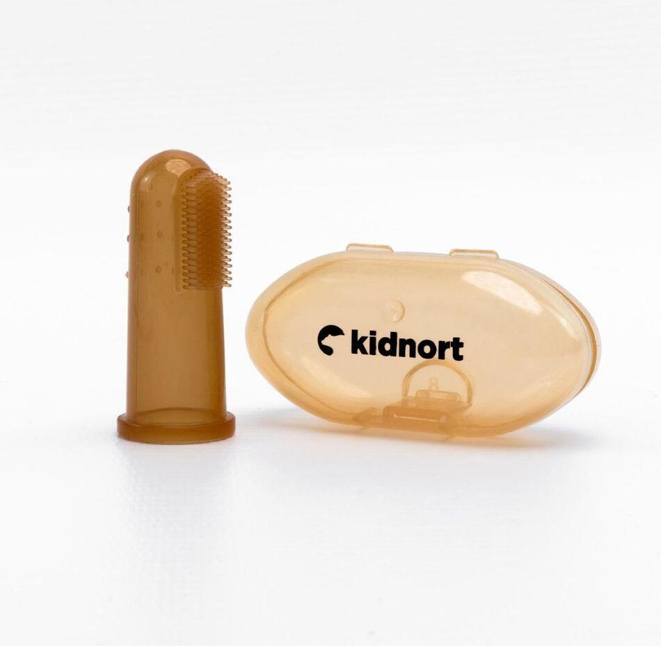 Silikonový kartáček na prst Kidnort Blomka 6m+
